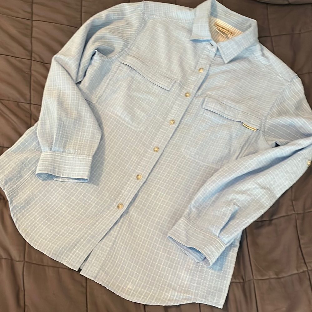 ExOfficio Light Blue Button Down shirt